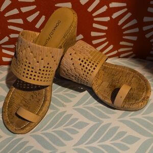 Donald J. Pliner Beige Woven Sandals